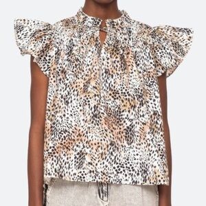 Sea New York Cotton Animal Print Blouse